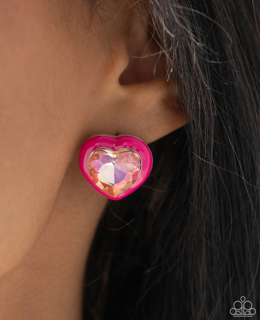 Heartfelt Haute - Pink Earring