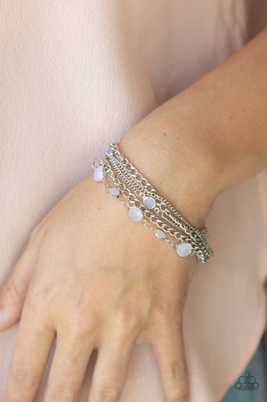 Glossy Goddess - White Bracelet