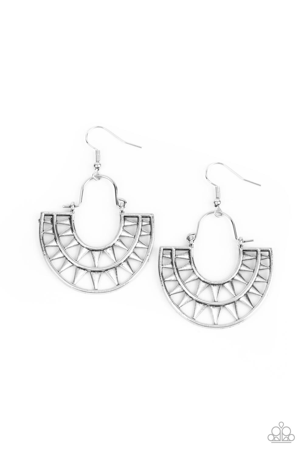 Solar Surge - Silver Earring