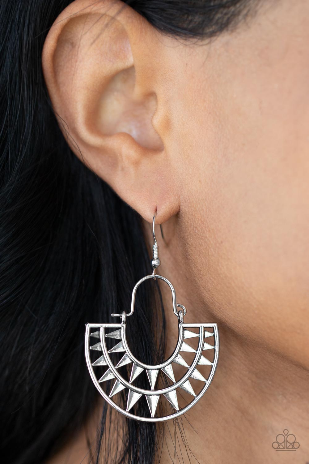 Solar Surge - Silver Earring