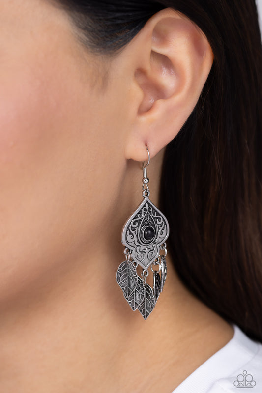 Desert Canopy - Black Earring