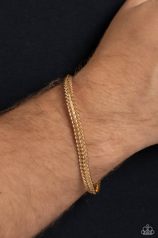 Cable Train - Gold Bracelet