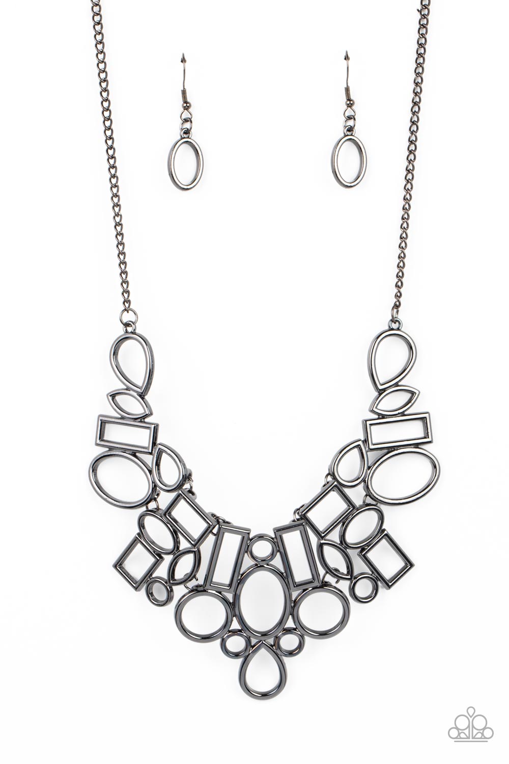 Geometric Grit - Black Necklace