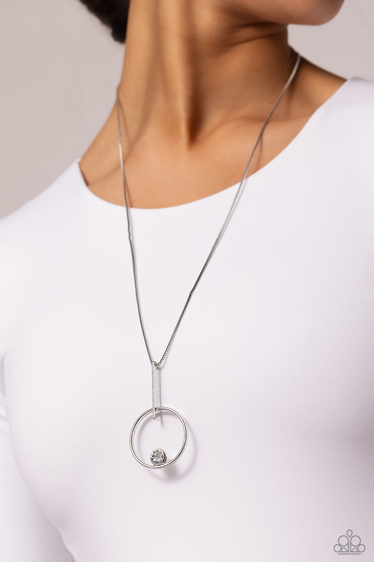 Hooped Theory - White Necklace