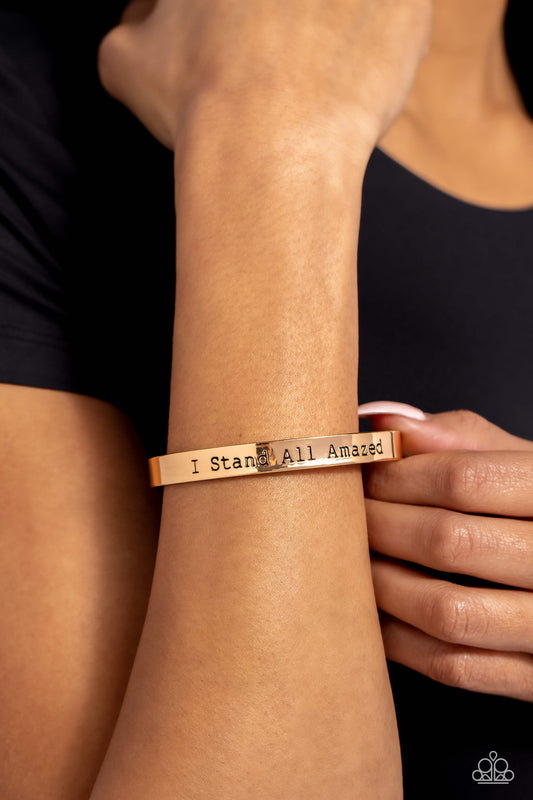 I Stand All Amazed - Gold Bracelet