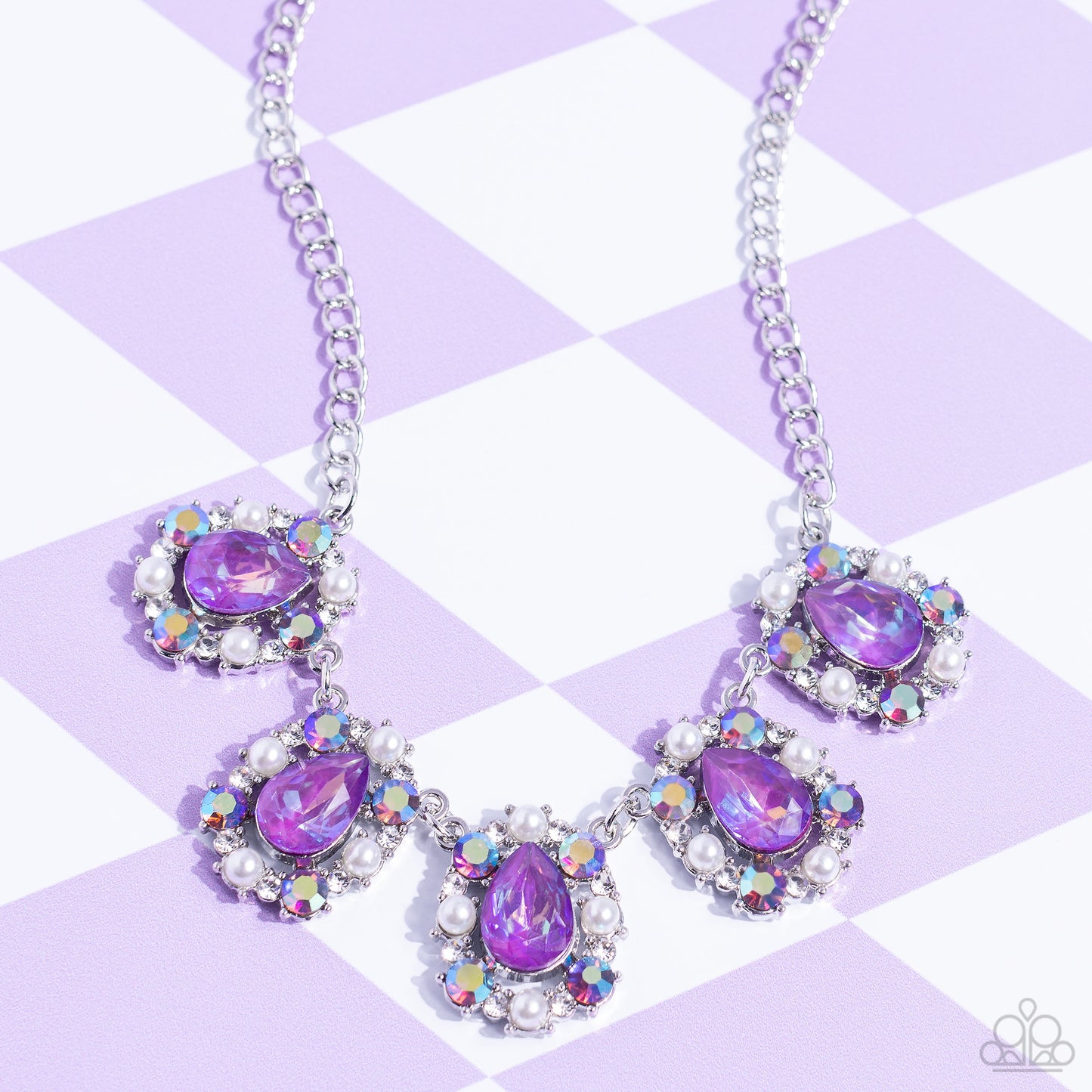 Pearly Pond - Purple Necklace