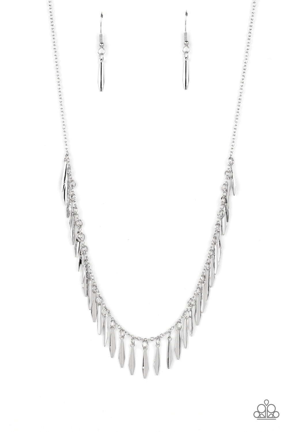 Striking Sheen - Silver Necklace