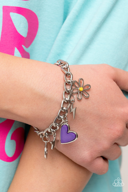 Turn Up the Charm - Purple Bracelet