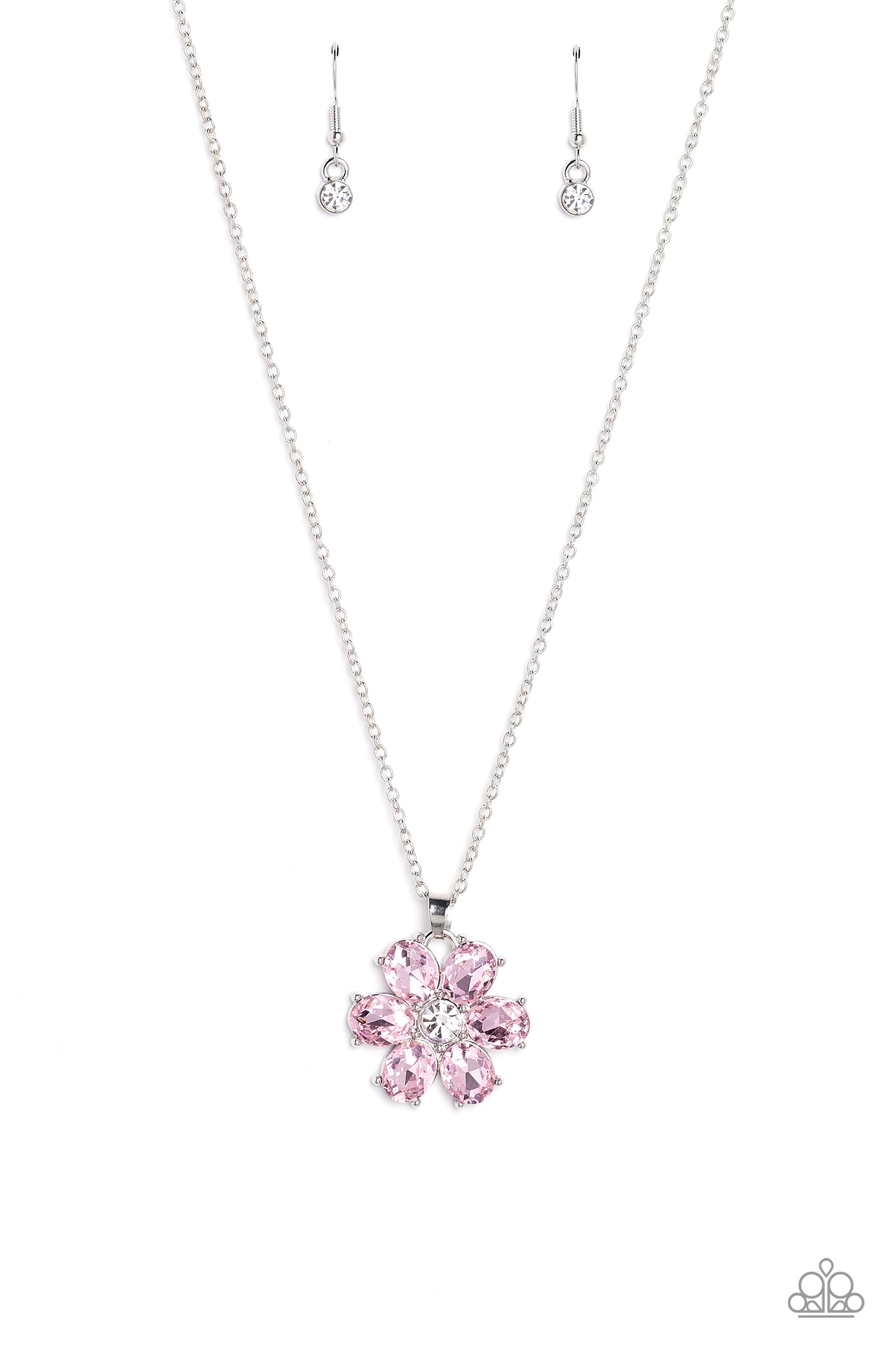 Fancy Flower Girl - Pink Necklace