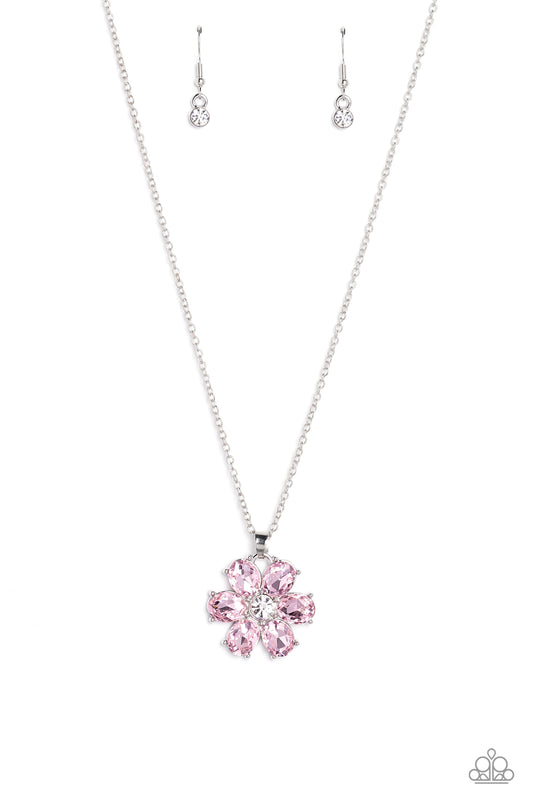 Fancy Flower Girl - Pink Necklace