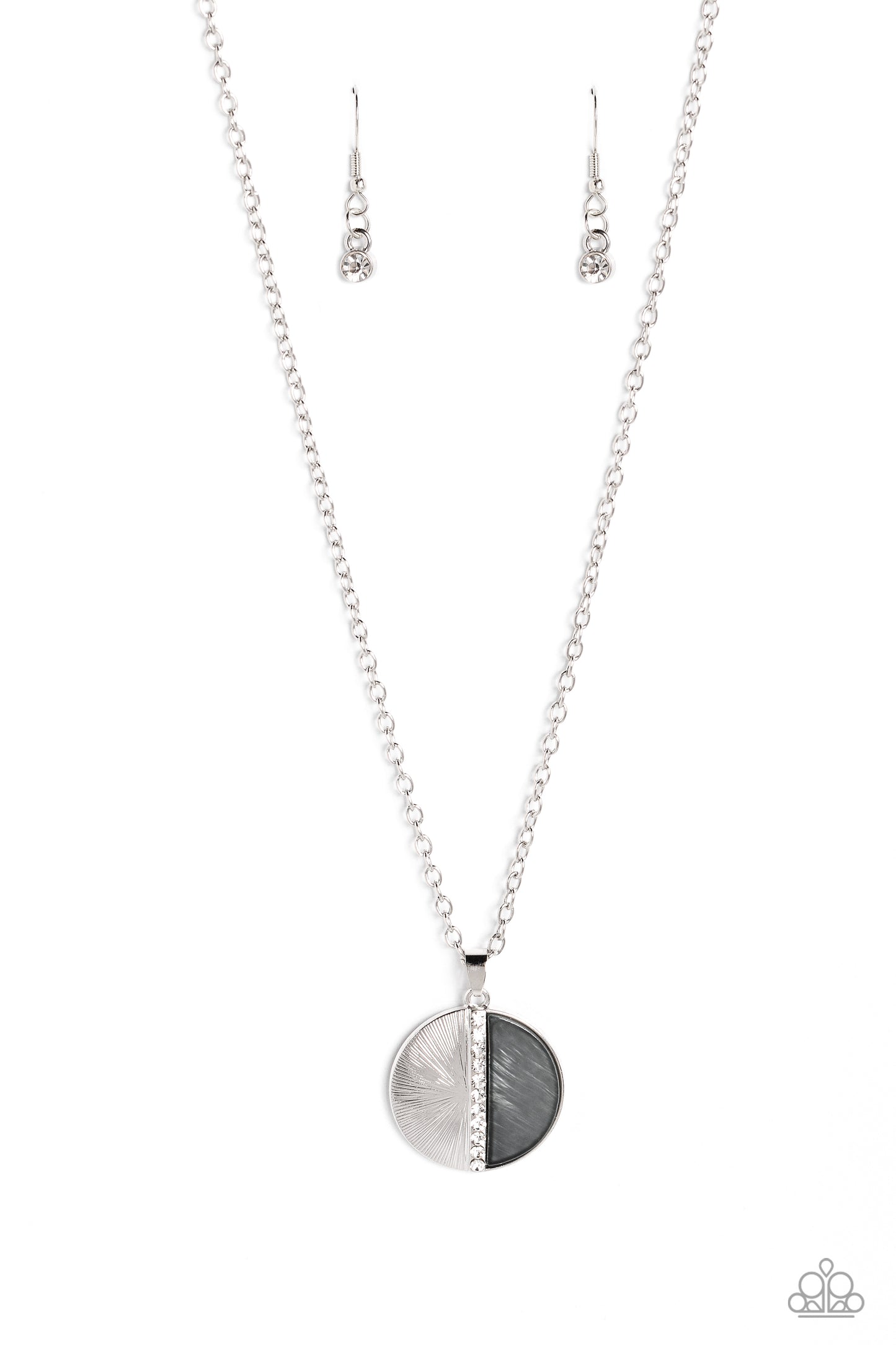 Captivating Contrast - Silver Necklace