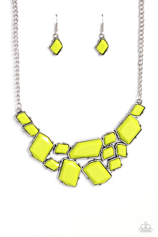Energetic Embers - Green Necklace