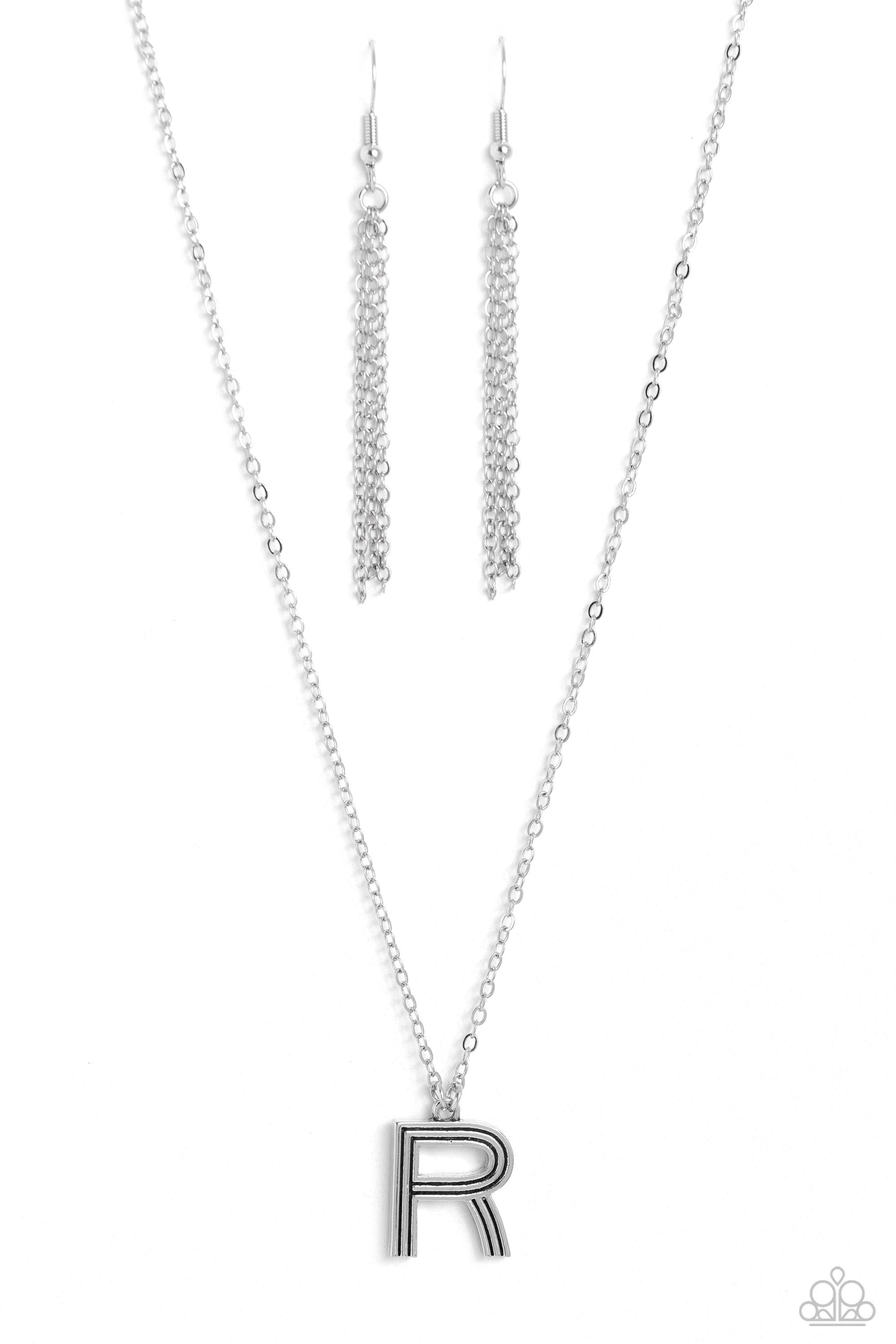 Leave Your Initials - Silver - R Necklace