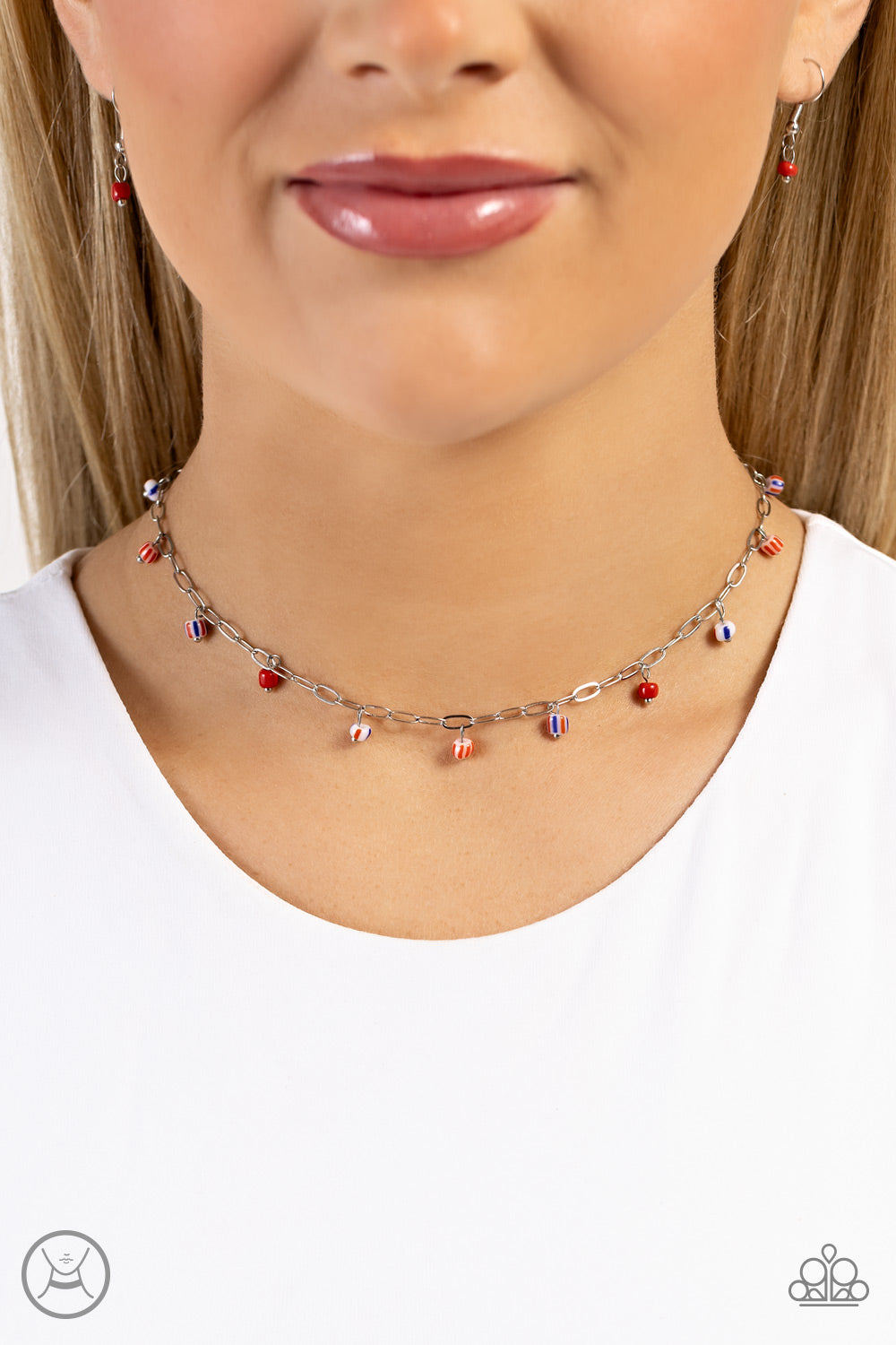 Beach Ball Bliss - Red Necklace