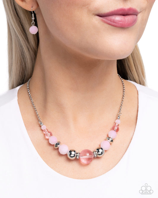 Disco Date - Pink Necklace