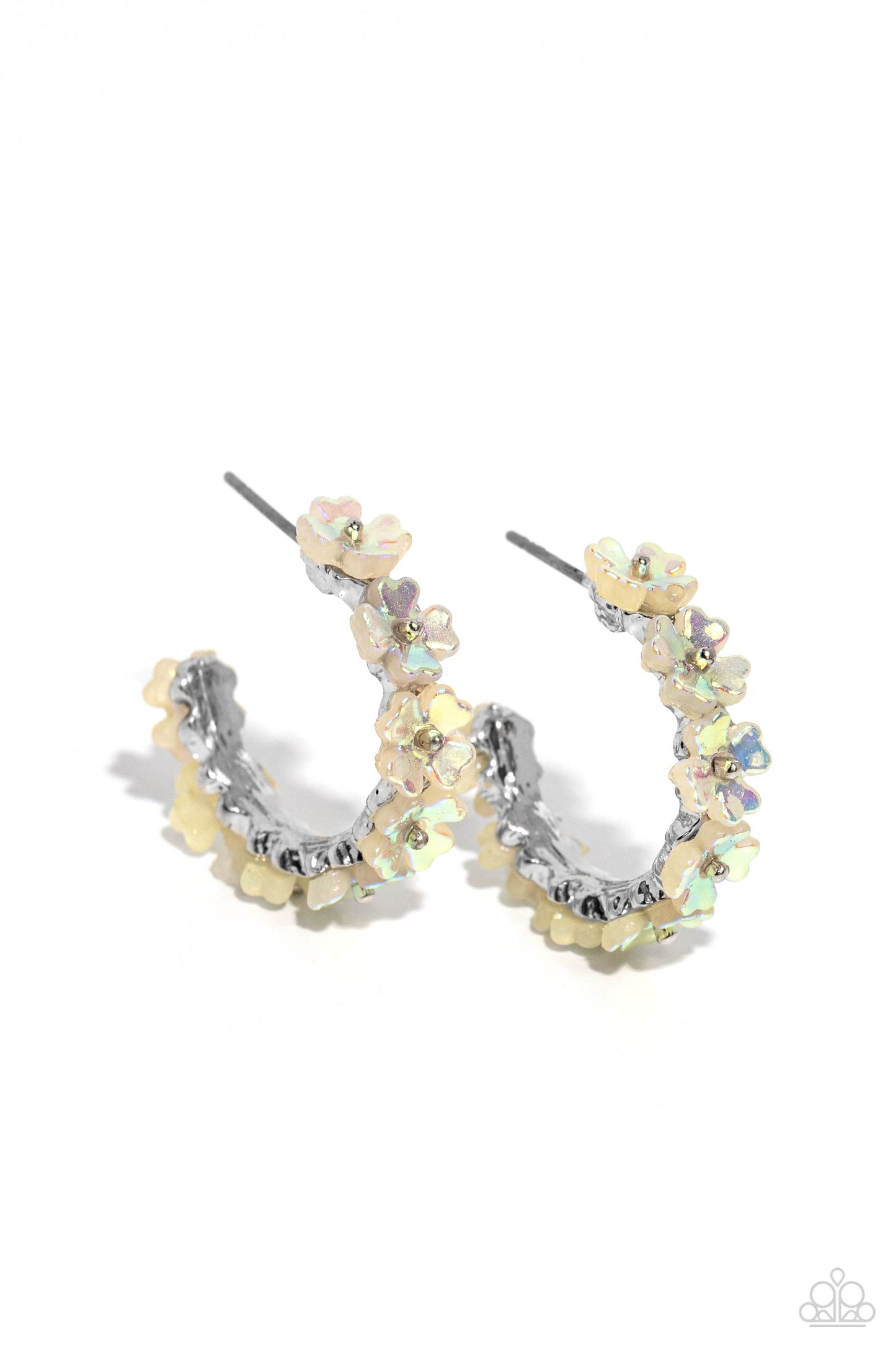 Floral Focus - White Earring