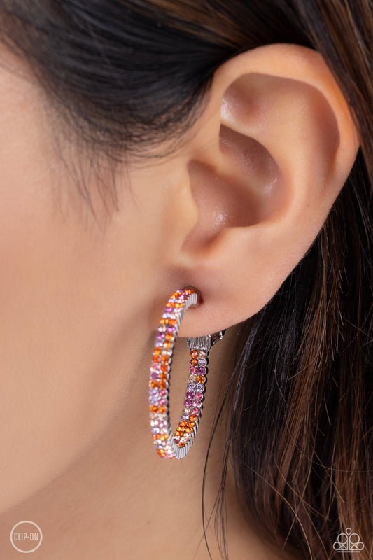 Outstanding Ombré - Orange Earring clip-on