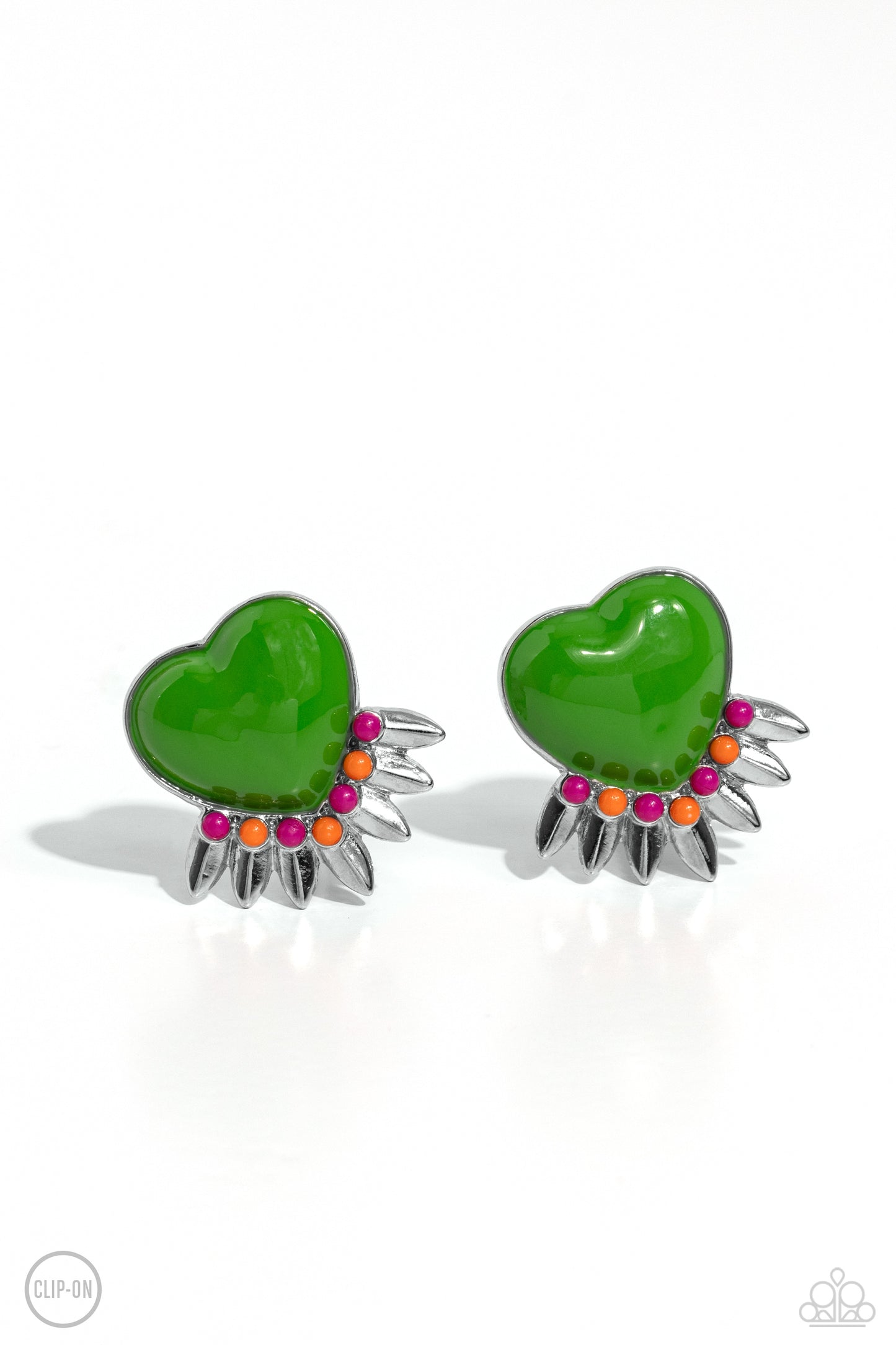 Spring Story - Green Earring CLIP ON