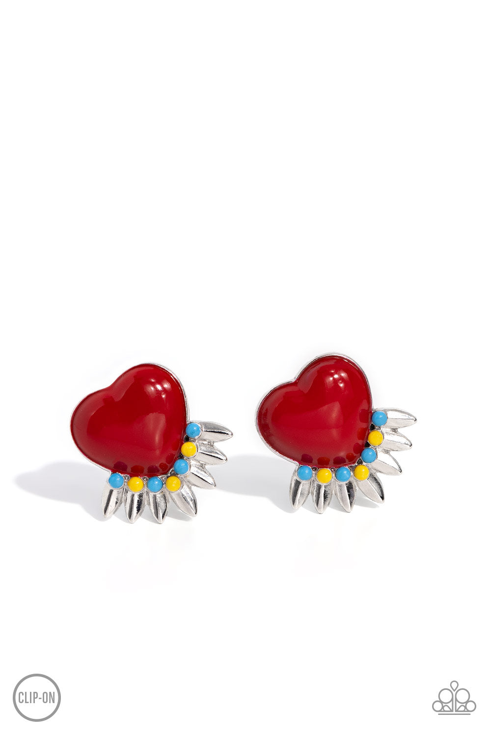 Spring Story - Red Earring clip-on