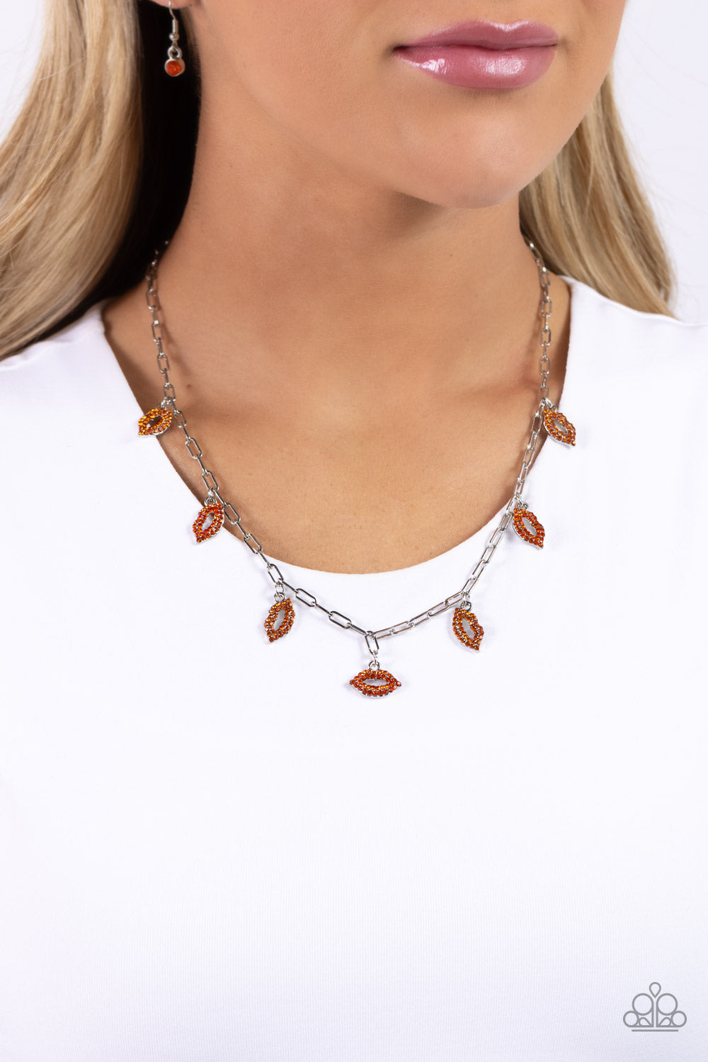 KISS the Mark - Orange Necklace