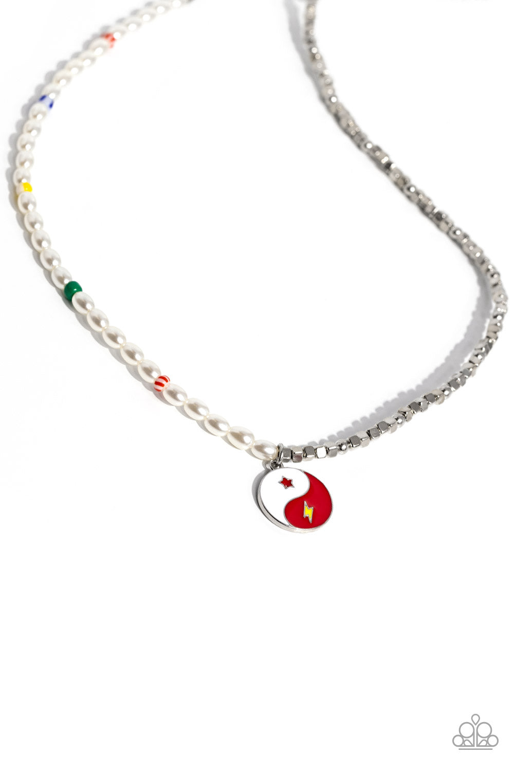 Youthful Yin and Yang - Red Necklace