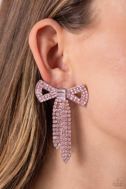 Just BOW With It - Pink Earring