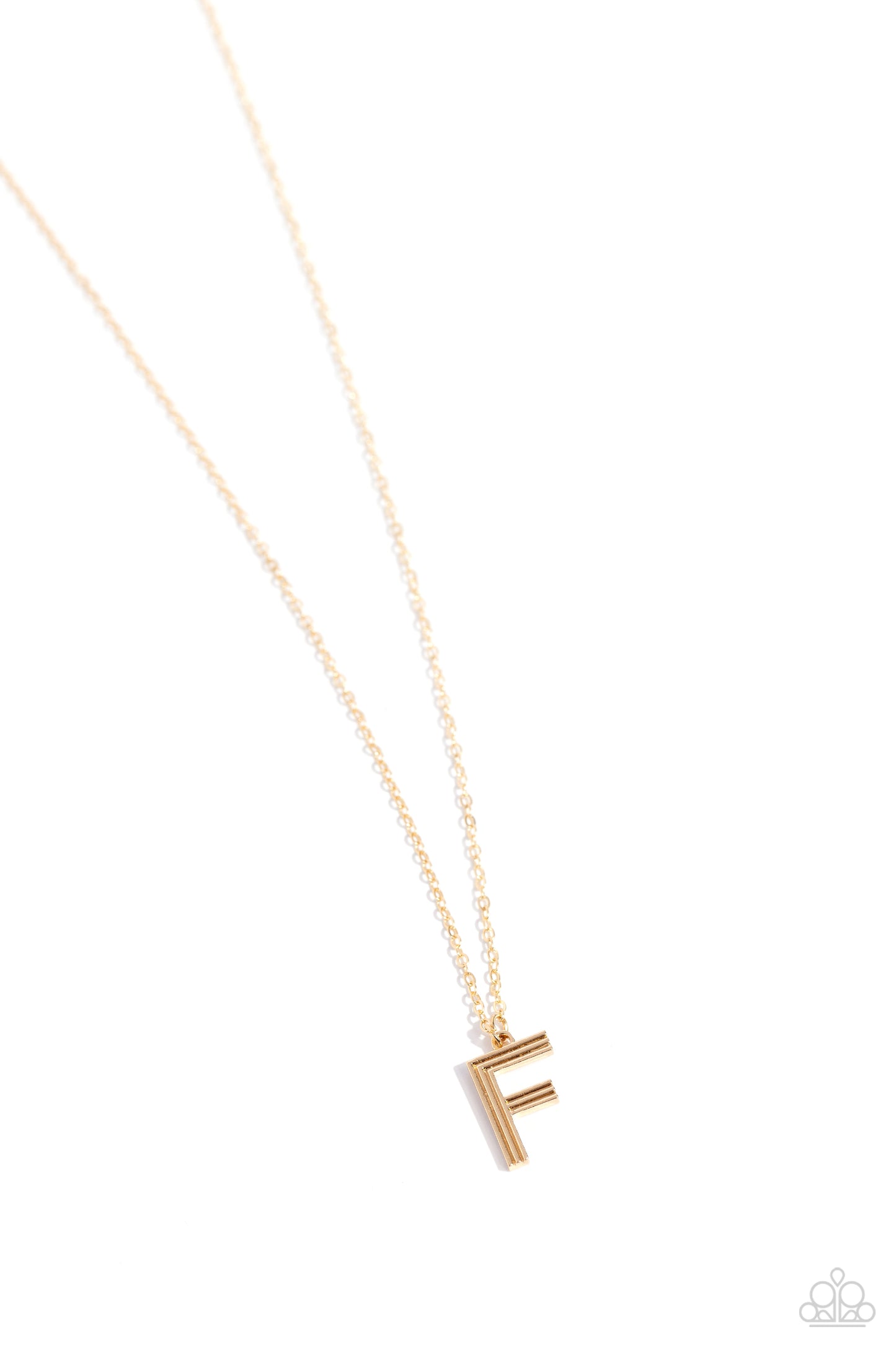 Leave Your Initials - Gold - F Necklace