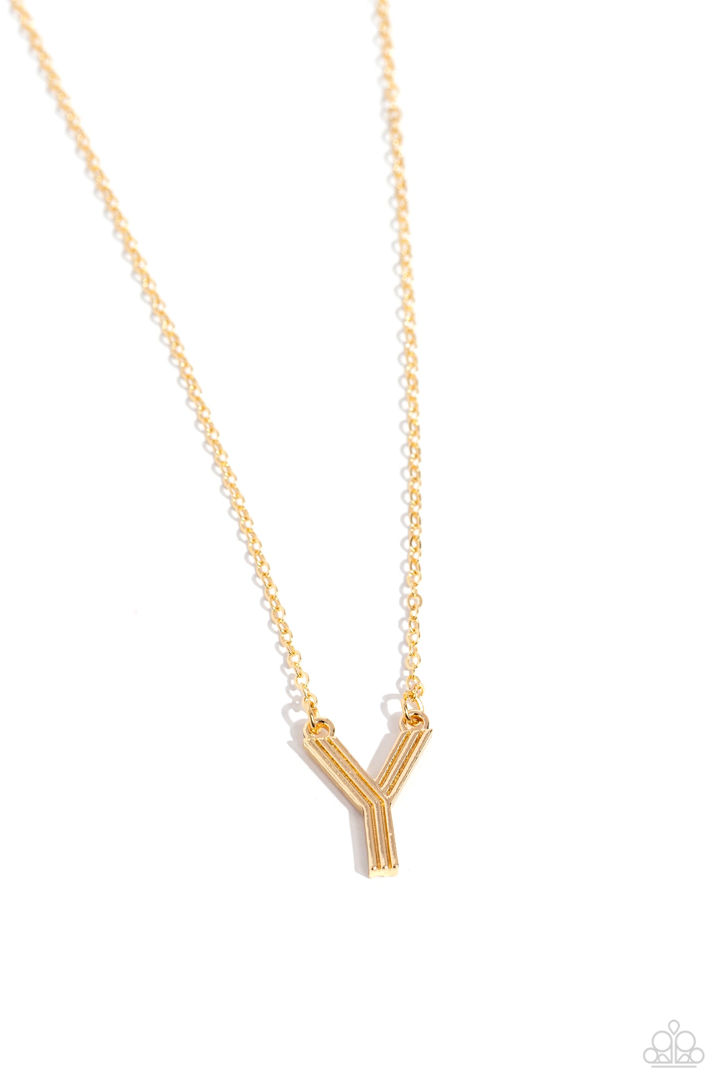 Leave Your Initials - Gold - Y Necklace