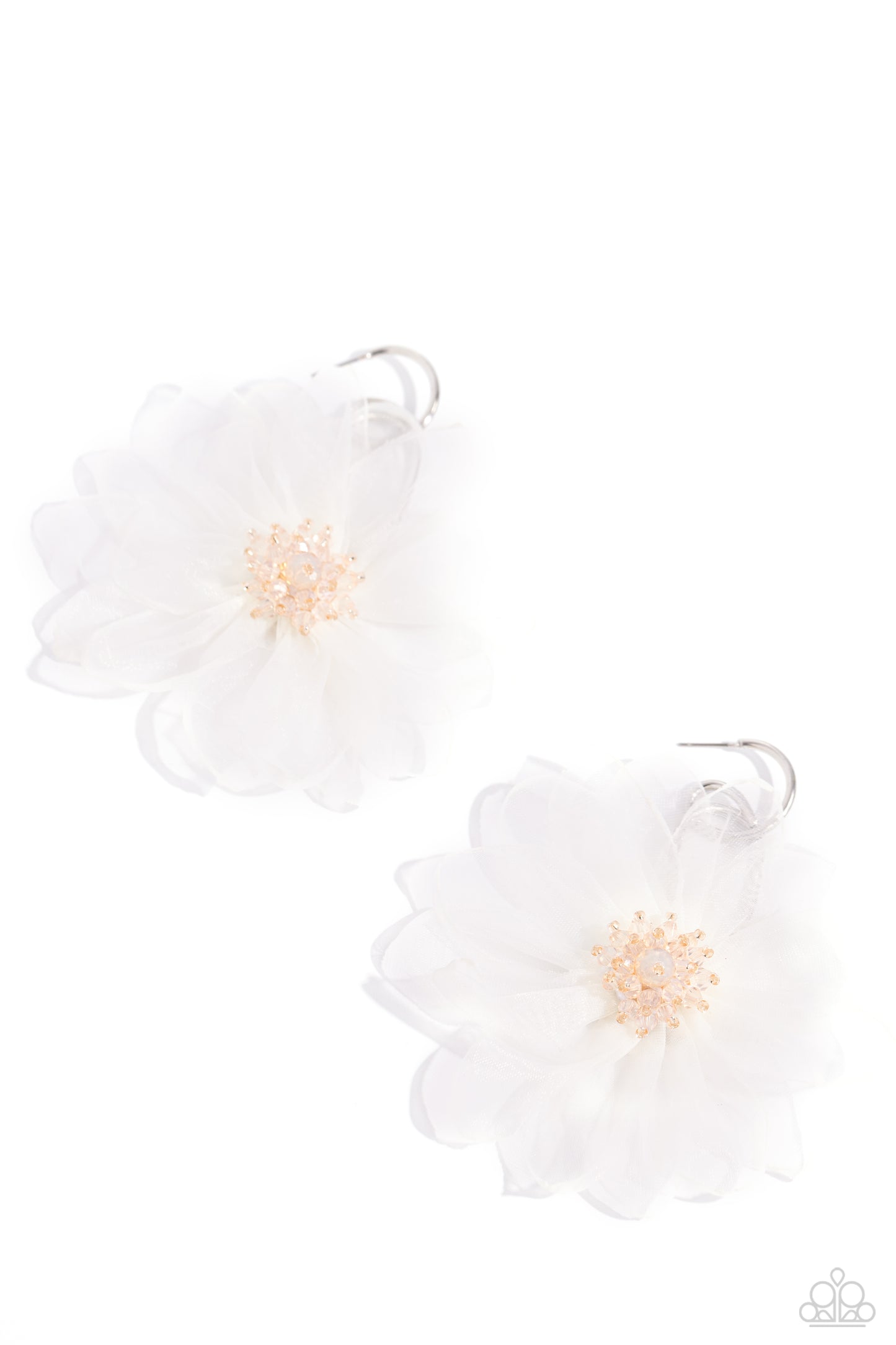 Cosmopolitan Chiffon - White Earring