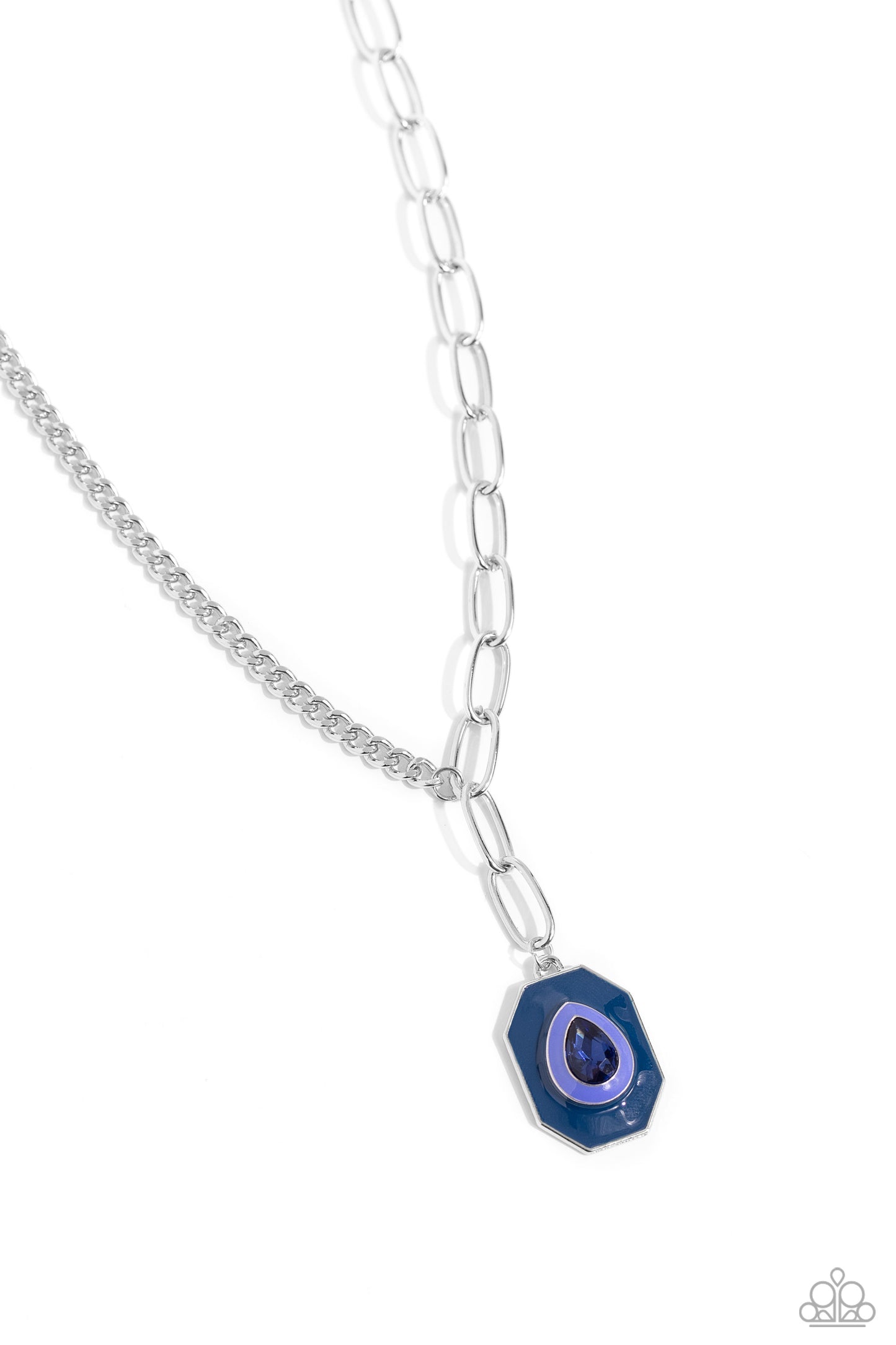 Hexagonal Hallmark - Blue Necklace