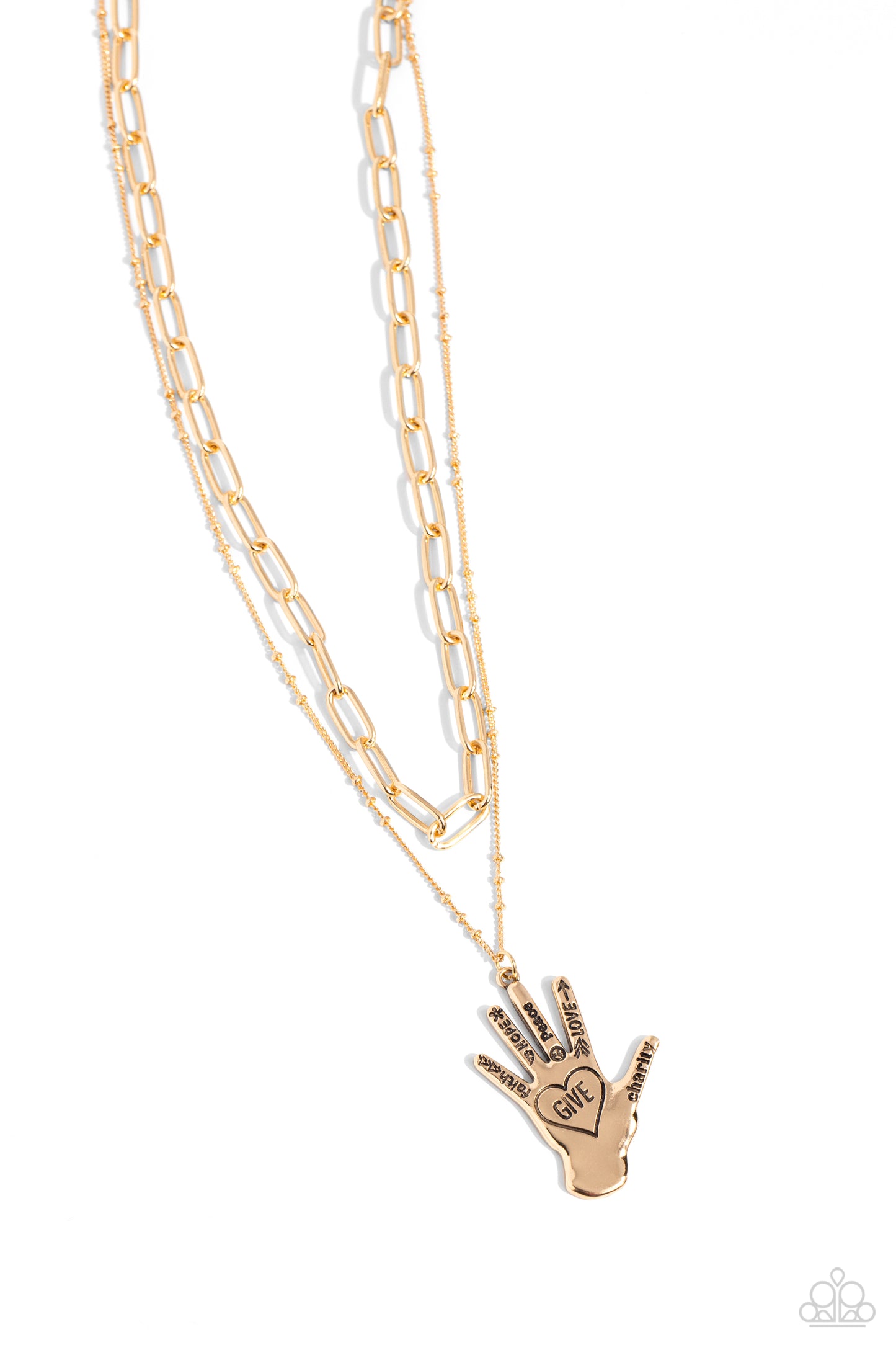 Giving a Hand - Gold Necklace