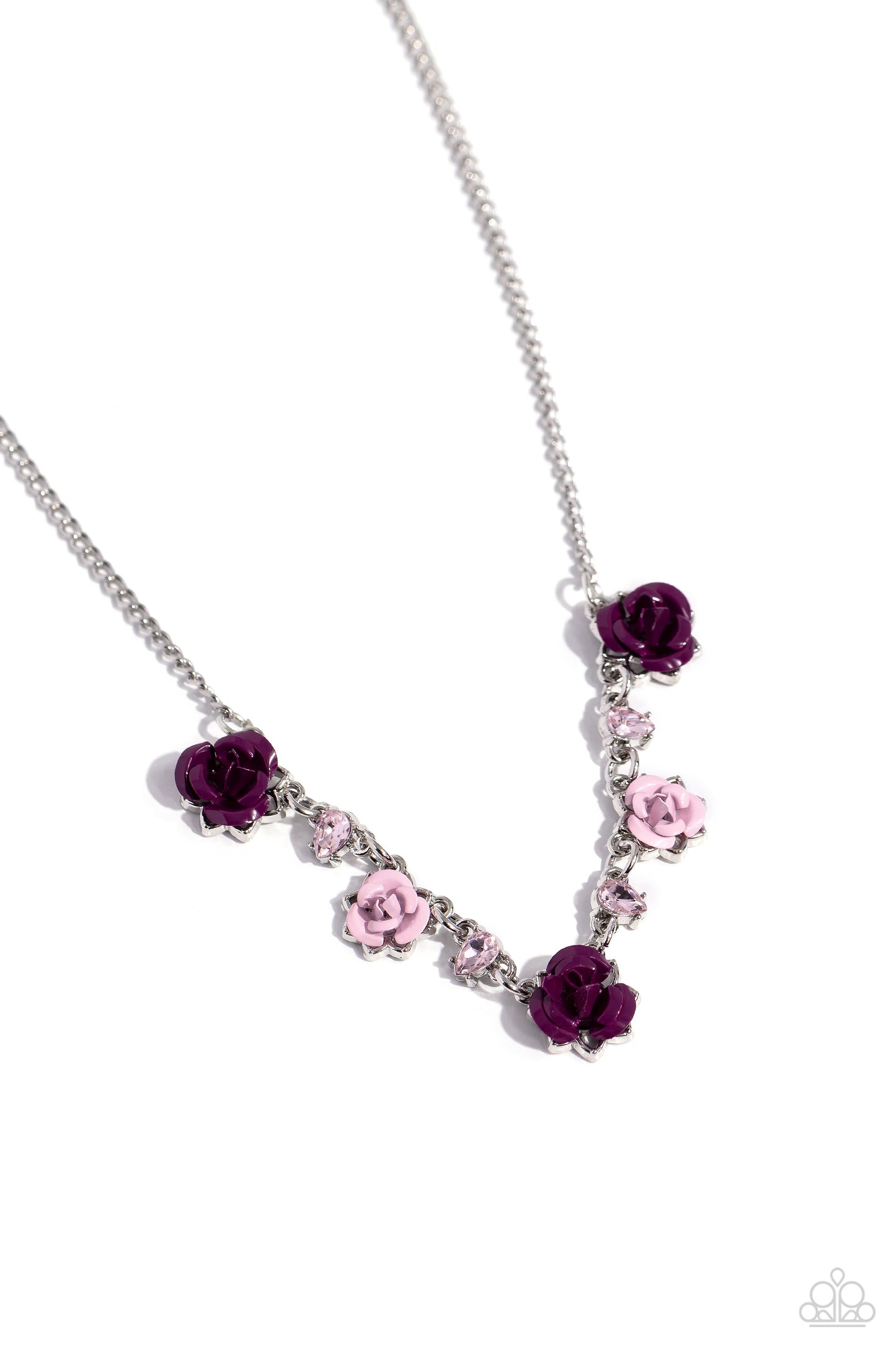 Strike a ROSE - Purple Necklace