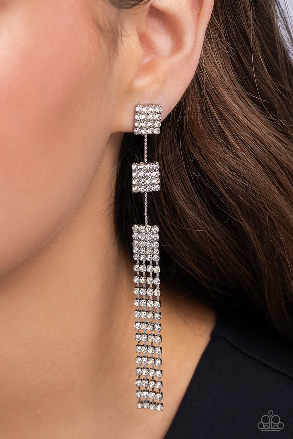 Fiercely Free-Falling - White Earring