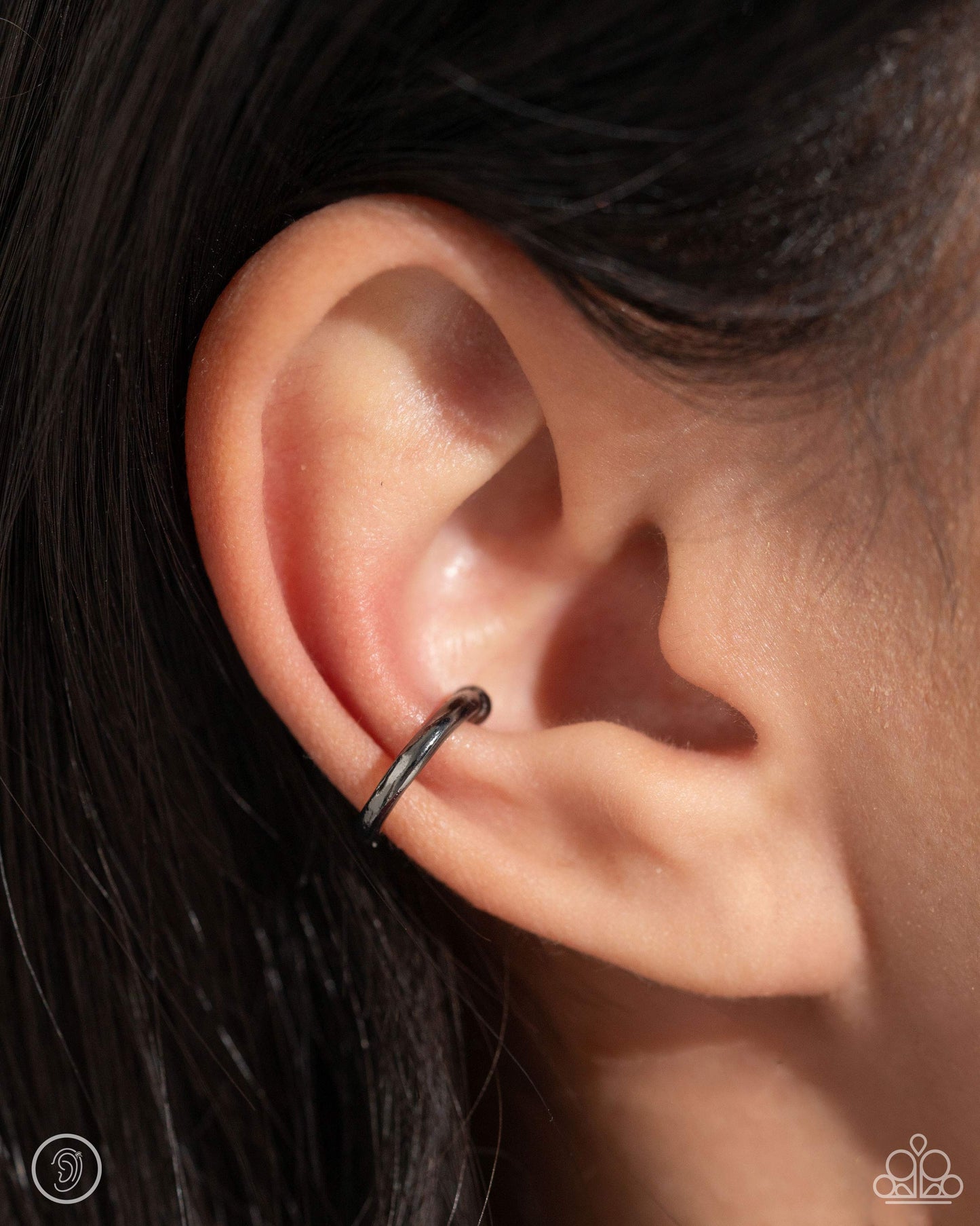 Barbell Beauty - Black Earring