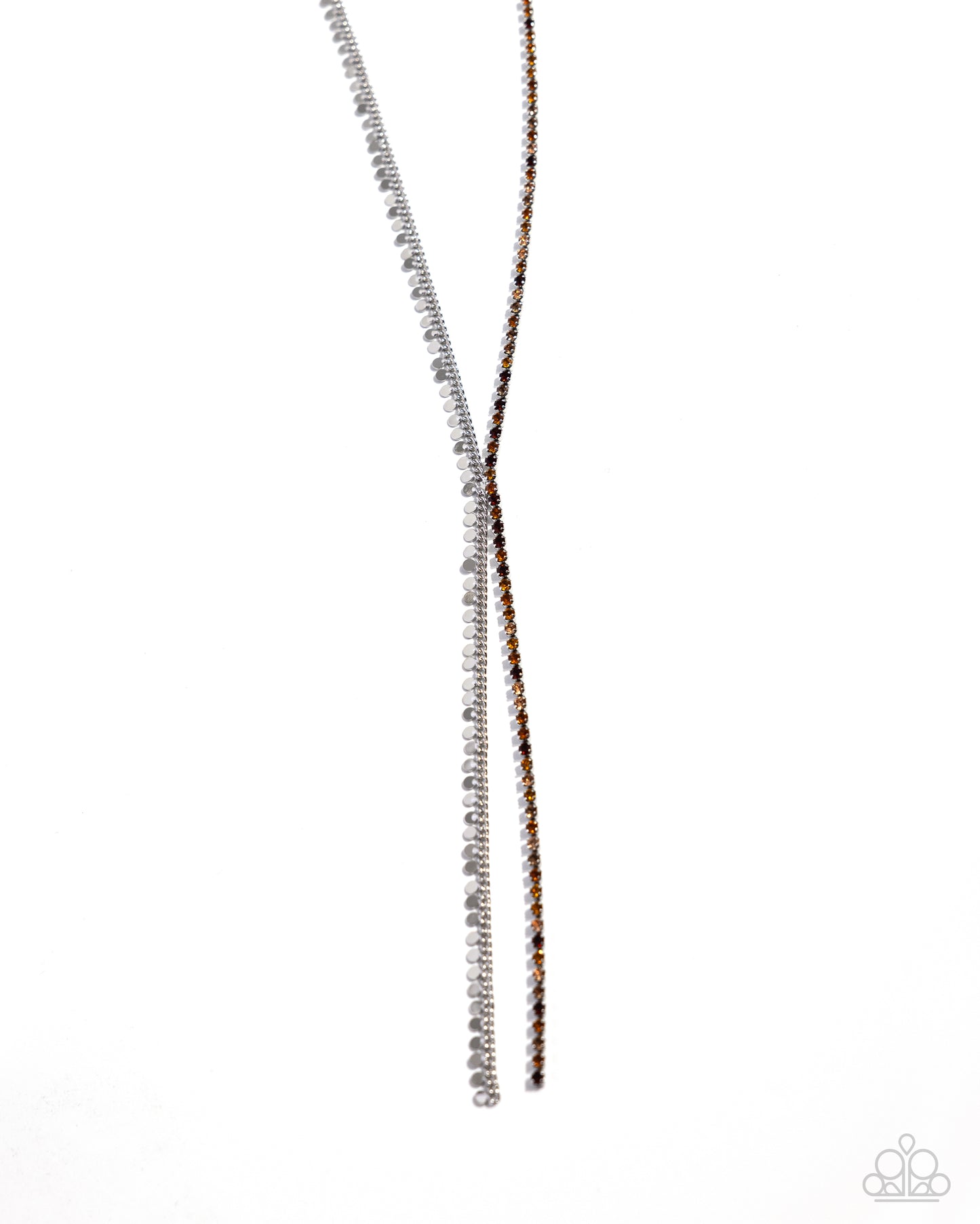 Elongated Eloquence - Brown Necklace